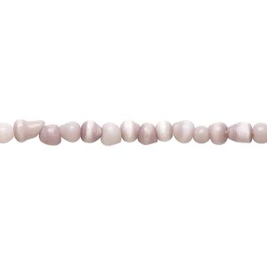 Bead, cat's eye glass (fiber optic glass), purple, 3-5mm round. Sold per 15-inch strand.