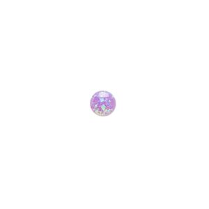 Cabochon, "opal" (silica and epoxy) (man-made), lavender, 6mm calibrated round. Sold per pkg of 2.