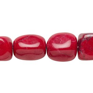 Howlite 1pkg1, tumbled nugget bead 15.5-16 inch medium