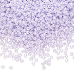 Seed bead, Preciosa Ornela Czech glass, pkg/500g, #11 rocaille, opaque luster lilac, (28420).