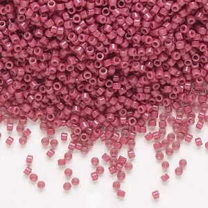 Seed bead, Delica&reg;, glass, pkg/50g, #11 round, Duracoat&reg; opaque outside dyed pansy (DB-2118).