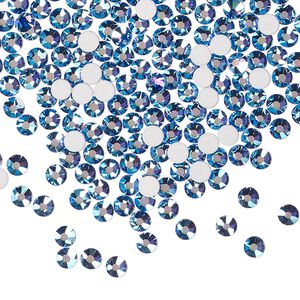 Flat back 144pk blue violet AB foil back, Preciosa MAXIMA Czech crystal rhinestone 3-3.2mm chaton rose round SS12