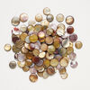Mother-of-pearl shell 1pkg4oz, puffed flat round bead mix multi-brown 13-16mm image number 1