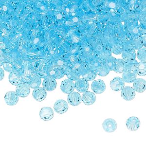 Bead 720pk aqua bohemica, Preciosa Czech crystal 4mm round