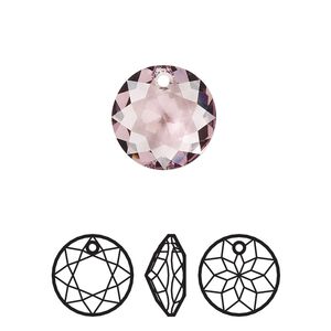 Drop 1pk light amethyst, Crystal Passions&reg; 14mm pendant classic cut 6430