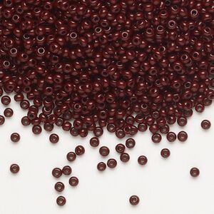 Seed bead, Preciosa Ornela Czech glass, pkg/50g, #11 rocaille, opaque dark brown, (13780).
