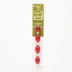 Bead 1pkg4 handblown glass, 11-13mm round / 19x12mm-20x13mm oval, assortment translucent dark red