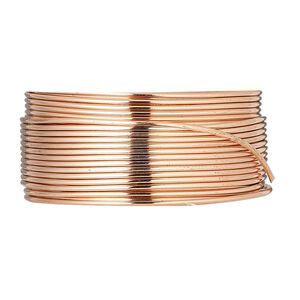 Wire, copper, half-hard, round, 20 gauge. Sold per 50-yard coil.