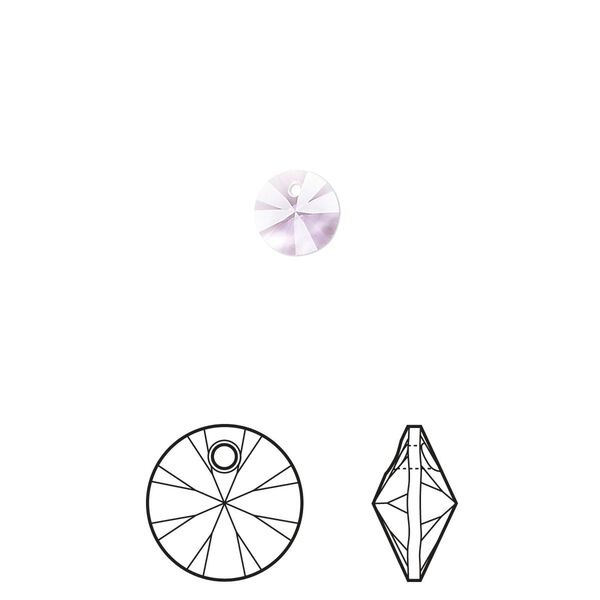 Drop 720pk violet, Swarovski&reg; 6mm pendant mini disk 6428 image number 0