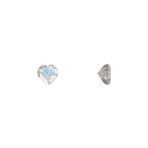 Labradorite 1pkg1, hand-cut faceted heart gem natural 6mm