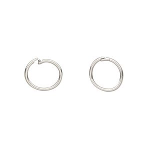 Loop Lock&trade;, JBB Findings, antique silver-plated brass, 10mm round. Sold per pkg of 4.
