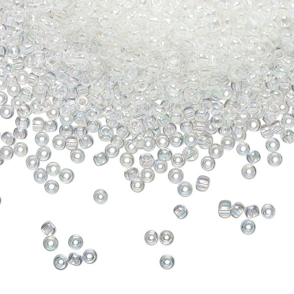 Seed bead, TOHO BEADS&reg;, glass, pkg/7.5g, #11 round, translucent rainbow crystal clear (TR-11-161). image number 0