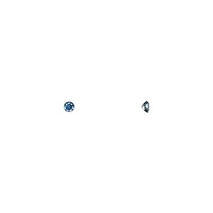 Blue sapphire 1pkg1, hand-cut faceted round gem 2.25mm