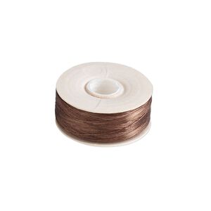 Thread, Nymo&reg;, nylon, brown, size OO. Sold per 110-yard bobbin.