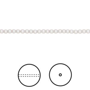 Pearl 100pk iridescent dove grey, Crystal Passions&reg; 2mm round 5810