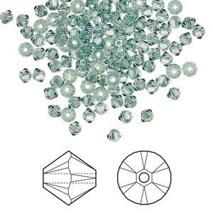 Bead 1440pk erinite, Swarovski&reg; 3mm XILION bicone 5328