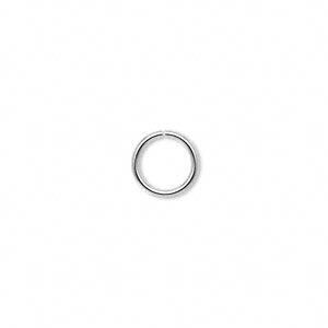 Jump ring 1pkg100 silver-plated, 9mm round, 18 gauge / 7mm inside diameter / brass