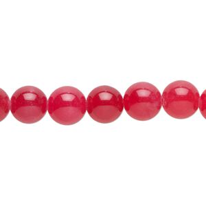 Quartz 1pkg1, round bead 15 inch 7-9mm