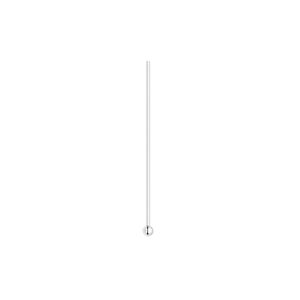 Head pin 1pkg10 sterling silver, 1 inch / 1.5mm ball tip, 24 gauge