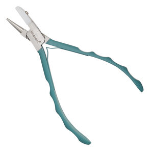 Pliers, Wubbers&reg; ProLine, looping, steel / rubber / nylon, turquoise green, 5.75 inches.