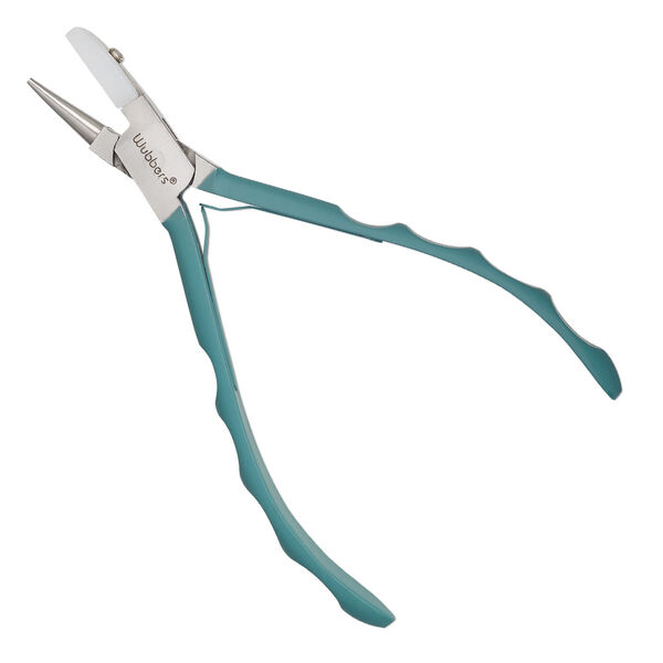 Pliers, Wubbers&reg; ProLine, looping, steel / rubber / nylon, turquoise green, 5.75 inches. image number 0