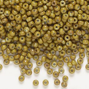 Seed bead, Preciosa Ornela, glass, opaque light blue travertine, #8 rocaille. Sold per 50-gram pkg.