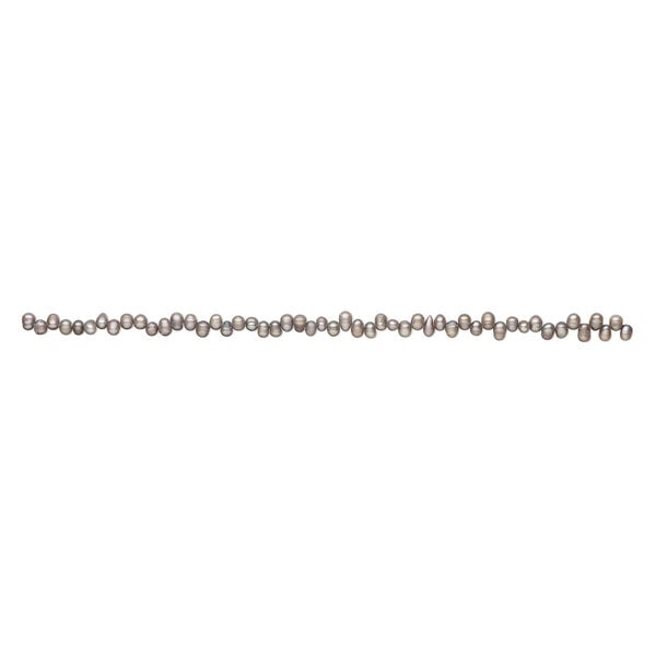 Freshwater pearl 1pkg1, top-drilled rice, 14 inch soft silver 6x5mm-9x6mm cultured image number 1