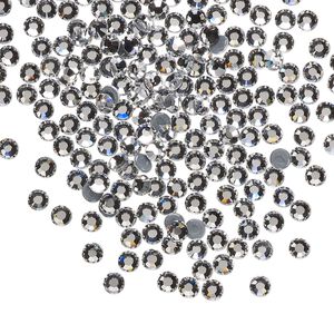 Flat back, Dance With Me&trade; crystal hotfix rhinestone, crystal clear, foil back, 2.7-2.9mm rose, SS10. Sold per pkg of 144 (1 gross).