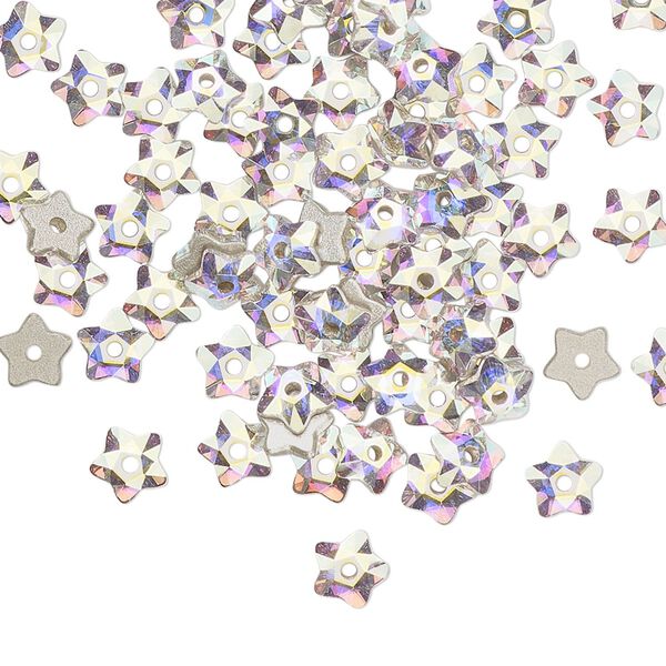 Bead 720pk crystal AB foil back, Swarovski&reg; 5mm star flower 3754 image number 0