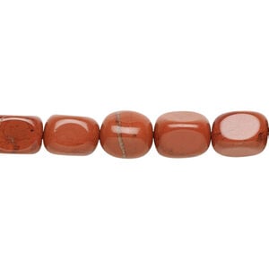 Red jasper 1pkg1, pebble bead natural 15.5-16 inch medium