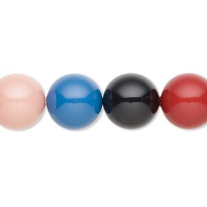 Pearl assortment 10pk red rock, Crystal Passions&reg; 12mm round 5810