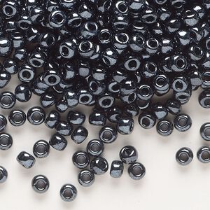 Seed bead, Dyna-Mites&trade;, glass, opaque iris silver, #6 round. Sold per 1/2 kilogram pkg.