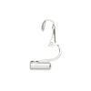 Ear wire 1pkg100, earclip converter, silver-plated brass / silicone, 16mm fishhook with 10mm barrel, fits up to 20 gauge earstud, 50 pair image number 2