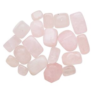 Rose quartz 1pkg1, nugget / rectangle bead 1/4 lb mix small to large / 11x7mm-22x20mm