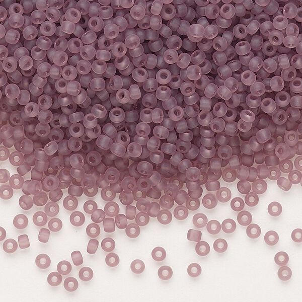 Seed bead, Dyna-Mites&trade;, glass, pkg/1/2kg, #11 round, translucent matte light purple, (10MA 11/0 RR). image number 0