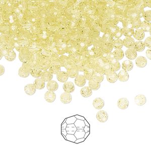 Bead 720pk jonquil, Preciosa Czech crystal 3mm round