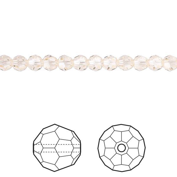 Bead 12pk silk, Crystal Passions&reg; 4mm round 5000 image number 0