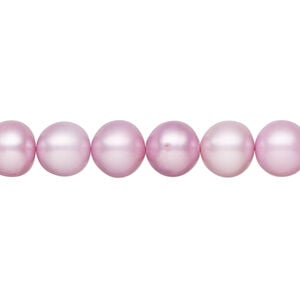 Freshwater pearl 1pkg1, semi-round, 15 inch pale purple 8mm cultured