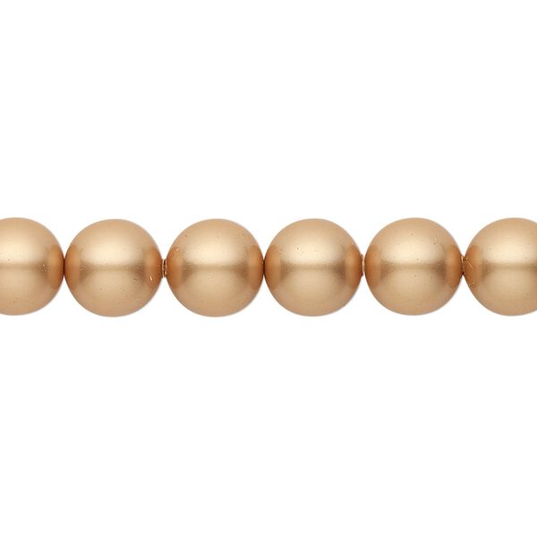 Pearl 250pk vintage gold, Swarovski&reg; 8mm round 5810 image number 0