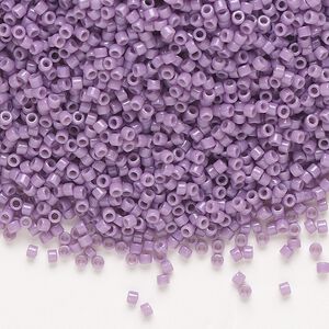Seed bead, Delica&reg;, glass, pkg/250g, #11 round, Duracoat&reg; opaque outside dyed dark orchid (DB-2139).