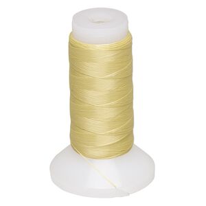 Thread, Kevlar&reg;, natural, 0.18mm diameter, size D, 15-pound test. Sold per 50-yard spool.