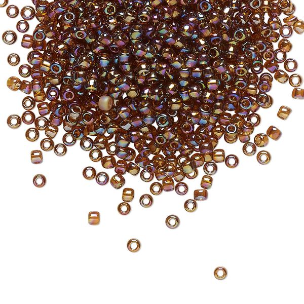 Seed bead, TOHO BEADS&reg;, glass, pkg/7.5g, #11 round, translucent rainbow smoky topaz (TR-11-177). image number 0