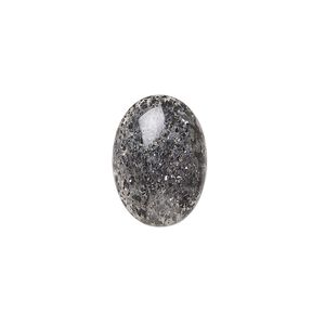 Black aventurine 1pkg1, oval cab natural B grade, 18x13mm
