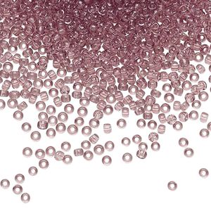 Seed bead, TOHO BEADS&reg;, glass, pkg/7.5g, #11 round, transparent light amethyst (TR-11-6).