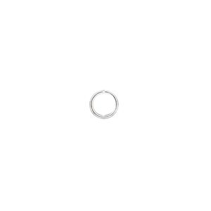 Jump ring 1pkg100 silver-plated, 6mm soldered closed round, 20 gauge / 4.5mm inside diameter / brass
