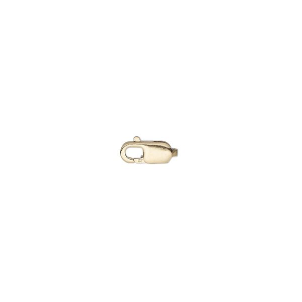 Clasp lobster claw 1pkg5 14Kt gold-filled, 8x3mm, 1-strand image number 0