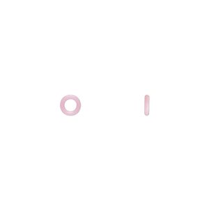 Component, Oh! Ring&trade;, silicone, baby pink, 5mm round with 2.5mm hole. Sold per pkg of 500.
