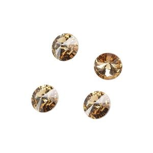 Chaton 144pk light Colorado topaz foil back, Swarovski&reg; 8.16-8.41mm rivoli SS39 1122