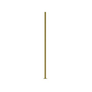 Head pin 1pkg500 brass-plated, 1.25 inch, 21 gauge steel antique