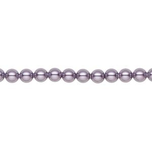 Pearl 100pk light amethyst pearl, Crystal Passions&reg; 4mm round 5810